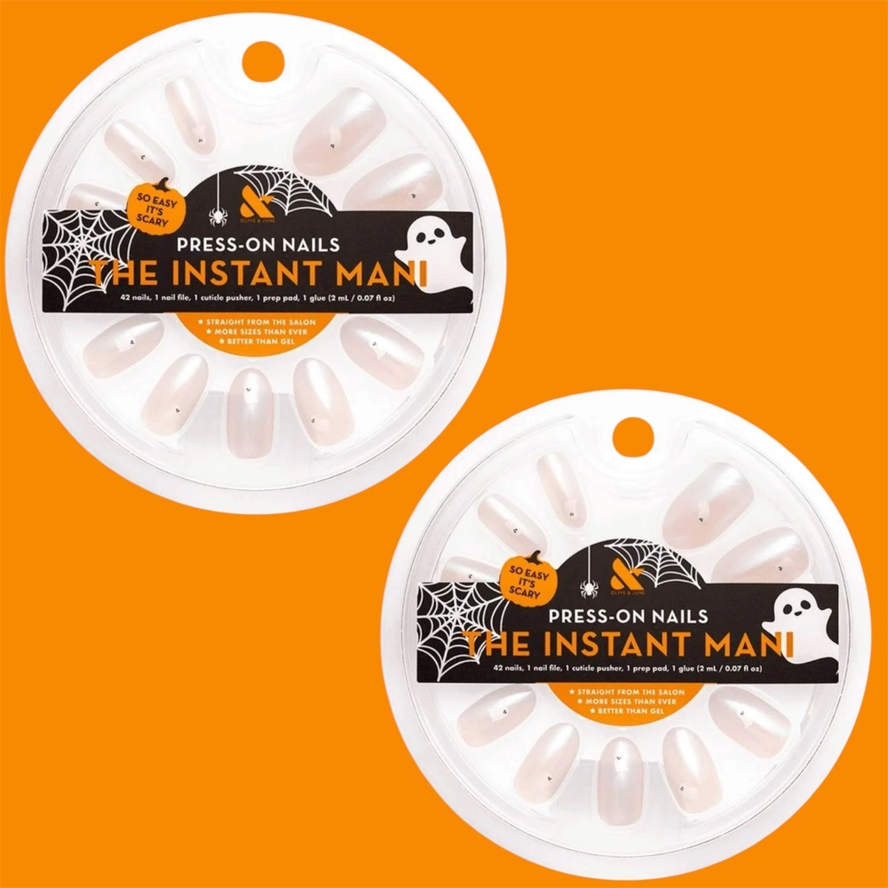 Olive‎ & June The Instant Mani Press-On Nails Lot 2 Iridescent Ghosts Medium New